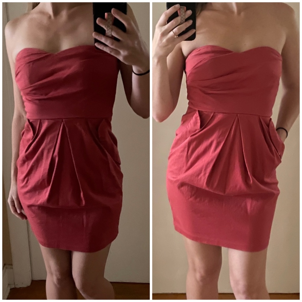 Sleeveless Mauve / Blush Dress with Pockets